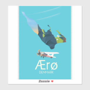 Ærø, Denmark Map travel poster