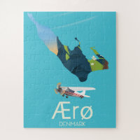 Ærø, Denmark Map travel poster