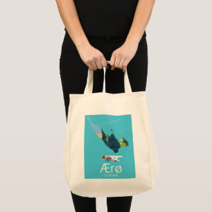 Ærø, Denmark Map travel poster Tote Bag