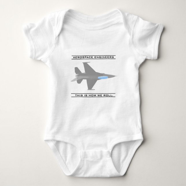 Aero Engineers: How We Roll Baby Bodysuit (Front)