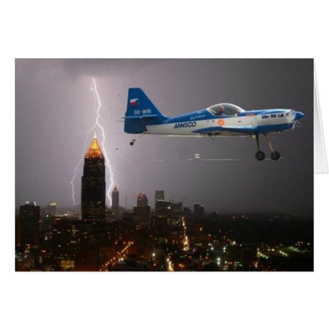 Aerobatic aeroplane in lightning (Front Horizontal)