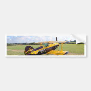 Aerobatic Bi-Plane On The Field Bumper Sticker