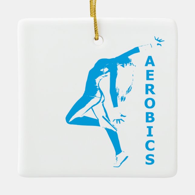 Aerobics Ceramic Ornament (Front)