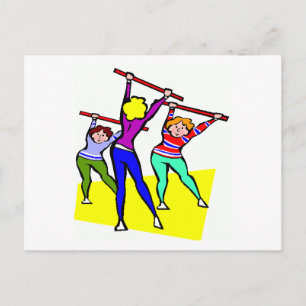 Aerobics Design Postcard