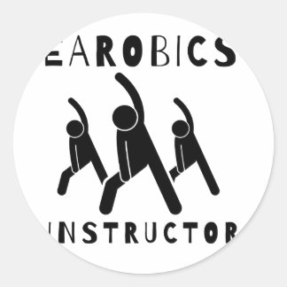 Aerobics Instructor Classic Round Sticker