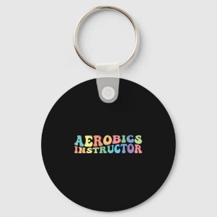 Aerobics Instructor Exercise Fitness Key Ring