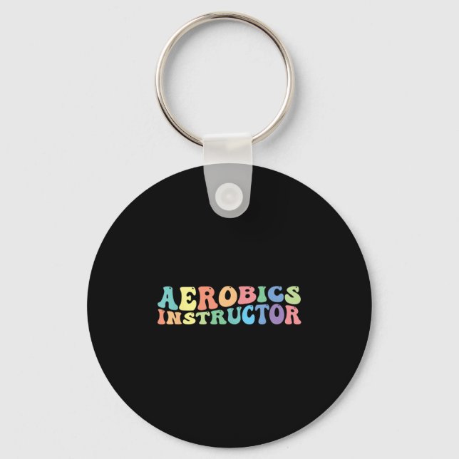 Aerobics Instructor Exercise Fitness  Key Ring (Front)