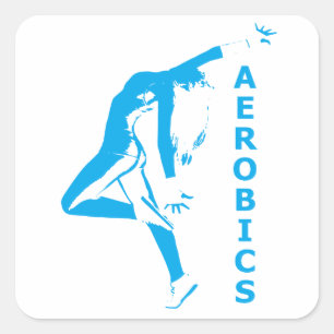 Aerobics Square Sticker