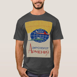 Aeroflot Armenia Ad with Ararat in Russian T-Shirt