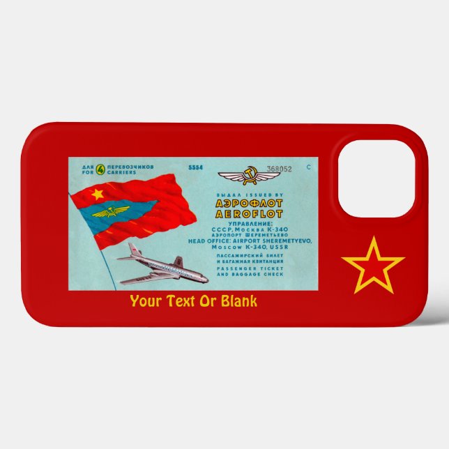 Aeroflot Passenger Ticket Case-Mate iPhone Case (Back (Horizontal))