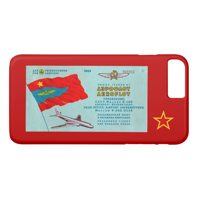 Aeroflot Passenger Ticket Case-Mate iPhone Case (Back (Horizontal))