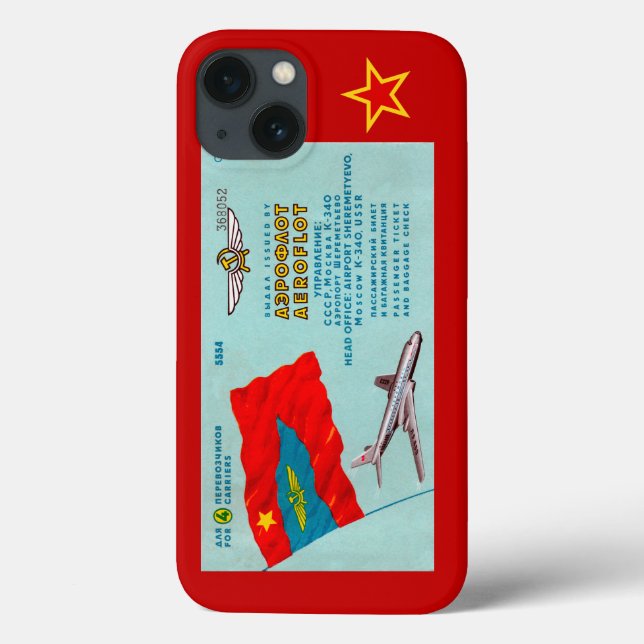 Aeroflot Passenger Ticket Case-Mate iPhone Case (Back)