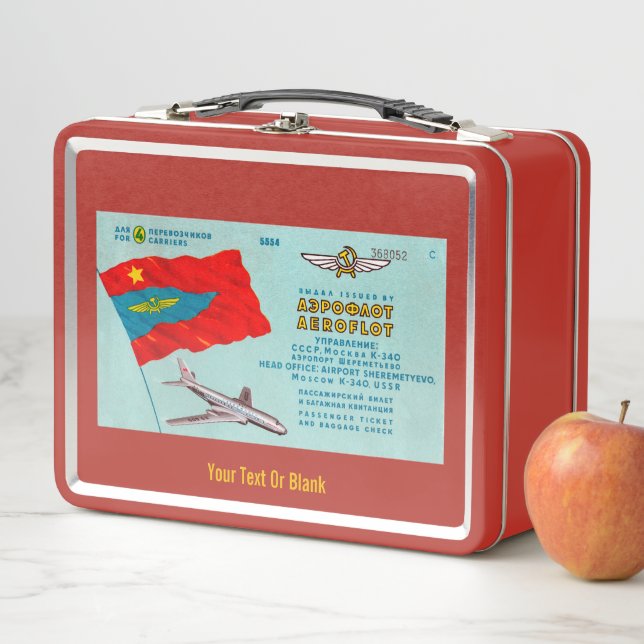 Aeroflot Passenger Ticket Metal Lunch Box (In Situ)