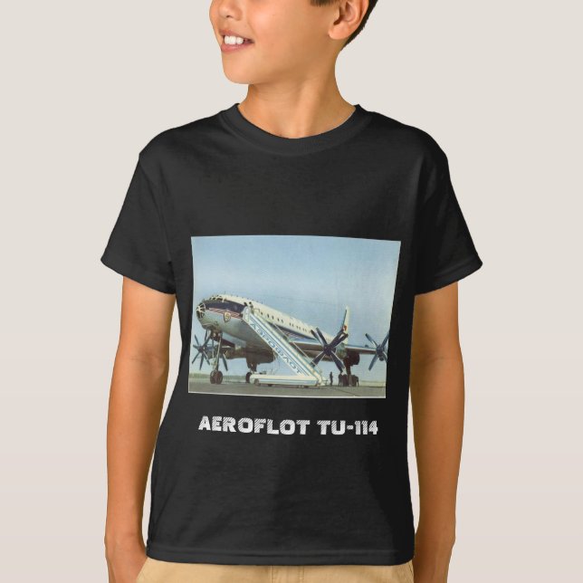 Aeroflot Tu 114 AIRLINER T-Shirt (Front)
