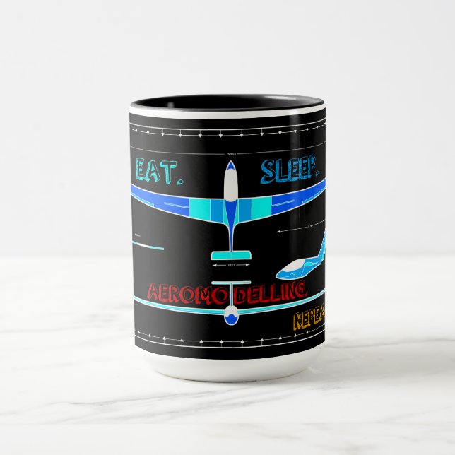 Aeromodelling Aeroplane Design Mug (Center)