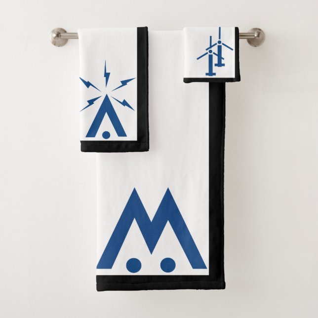 Aeronautical Symbols Chart Pilot Drone Bath Towel Set (Insitu)