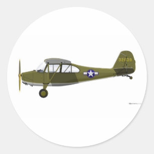 Aeronca L-16 Grasshopper Classic Round Sticker
