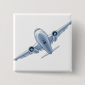 Aeroplane 15 Cm Square Badge