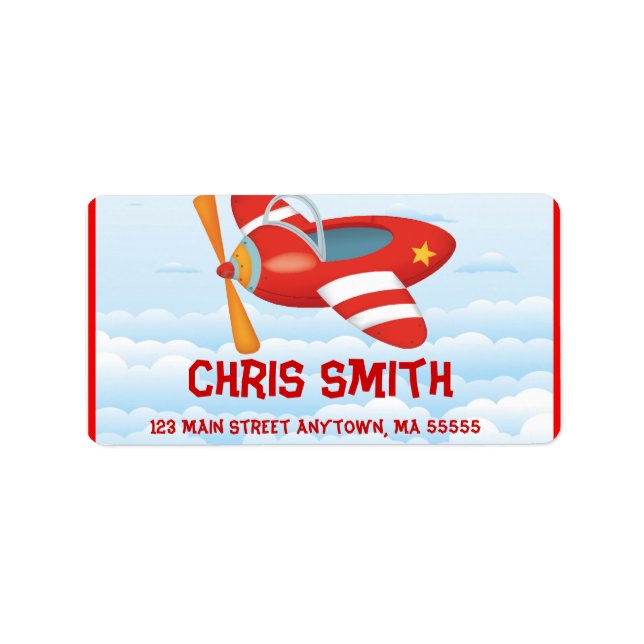 Aeroplane Address Labels (Front)