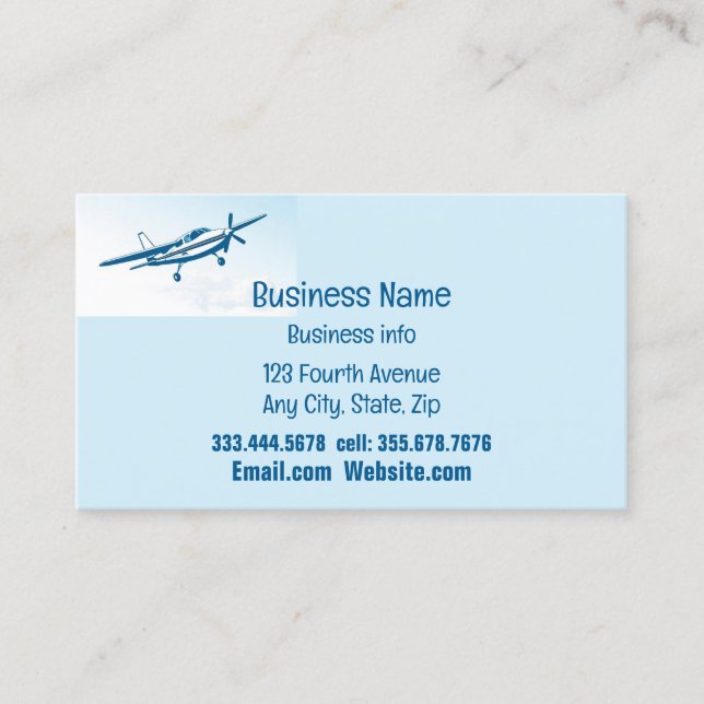 Aeroplane Aircraft Equipment Parts Supplies Business Card (Front)