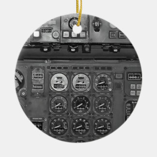 Aeroplane Aircraft Flight Deck Cockpit Pilot Flies Ceramic Ornament