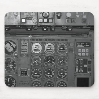 Aeroplane Aircraft Flight Deck Cockpit Pilot Flies Mouse Pad