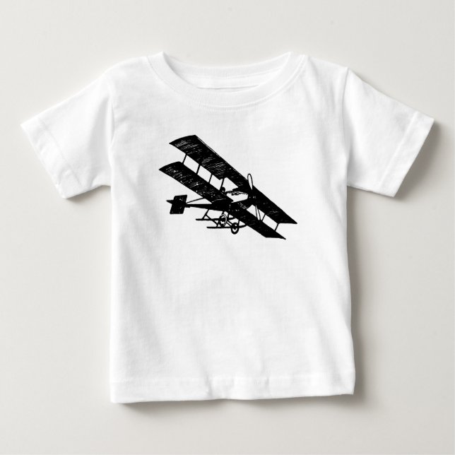 Aeroplane Aircraft Flying Machine Baby Romper T-Shirt (Front)