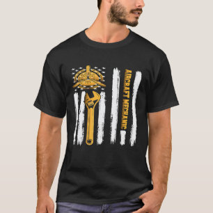 Aeroplane Aircraft Mechanic Aviation Tech American T-Shirt