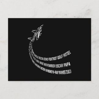 Aeroplane Airport Pilot Announcement Postcard