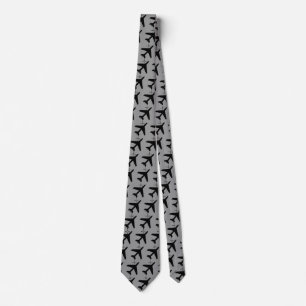 aeroplane and compass design black tie