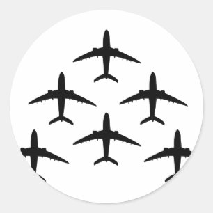 aeroplane armada classic round sticker