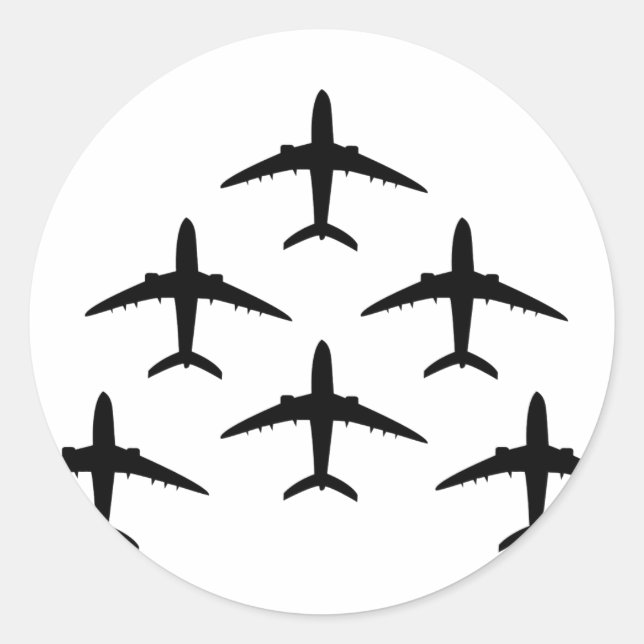 aeroplane armada classic round sticker (Front)