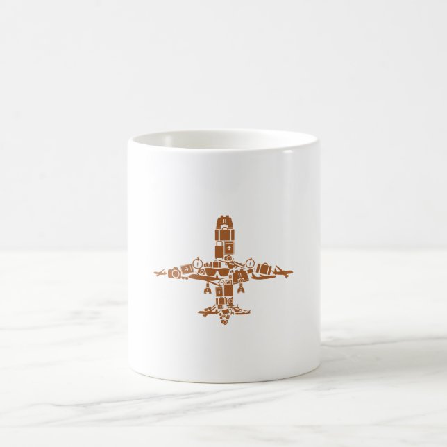 Aeroplane Art Coffee Mug (Center)