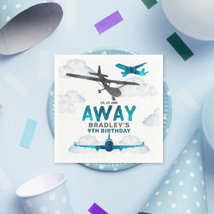 Aeroplane Aviation Any Age Birthday Party Napkin