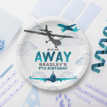 Aeroplane Aviation Any Age Birthday Party Paper Plate<br><div class="desc">Celebrate in style with these trendy birthday party paper plates. The design is easy to personalise with your own wording and your family and friends will be thrilled when they see these fabulous party plates. Matching items can be found in the collection.</div>