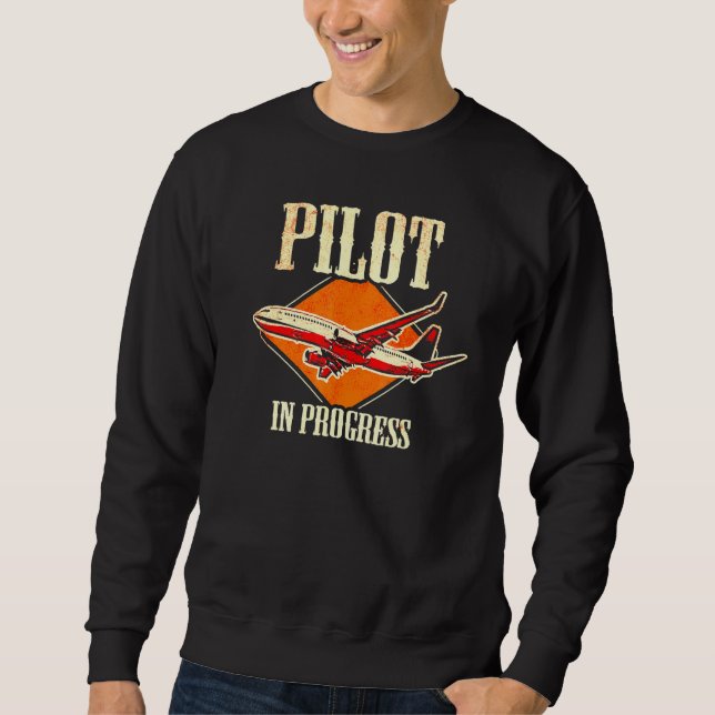 Aeroplane Aviation Flying Pilot 3 Sweatshirt (Front)