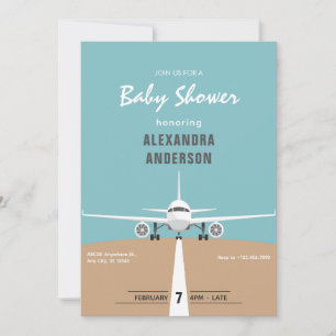 Aeroplane Baby Shower Invitation