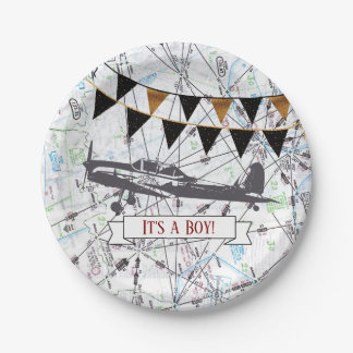Aeroplane Baby Shower Plate