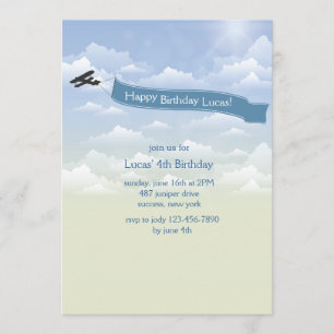 Aeroplane Banner Invitation