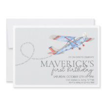 Aeroplane Birthday Invitation
