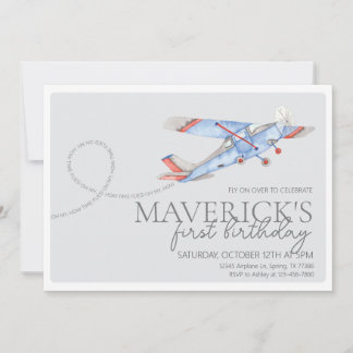 Aeroplane Birthday Invitation