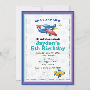 Aeroplane Birthday Invitation