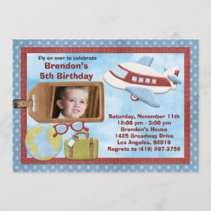 Aeroplane Birthday Party Invitation