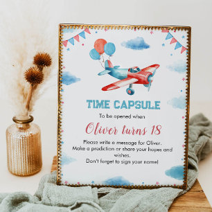 Aeroplane Birthday Time Capsule Poster
