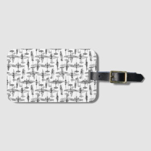 Aeroplane Blueprint 1 Luggage Tag