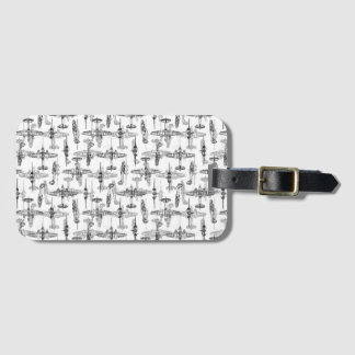 Aeroplane Blueprint 1 Luggage Tag
