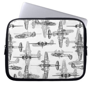 Aeroplane Blueprint 1 Neoprene Laptop Sleeve