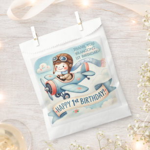 Aeroplane Boy 1st Birthday Party  Favour Bag