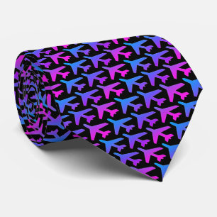 Aeroplane Captain Tie Armani Neon Black