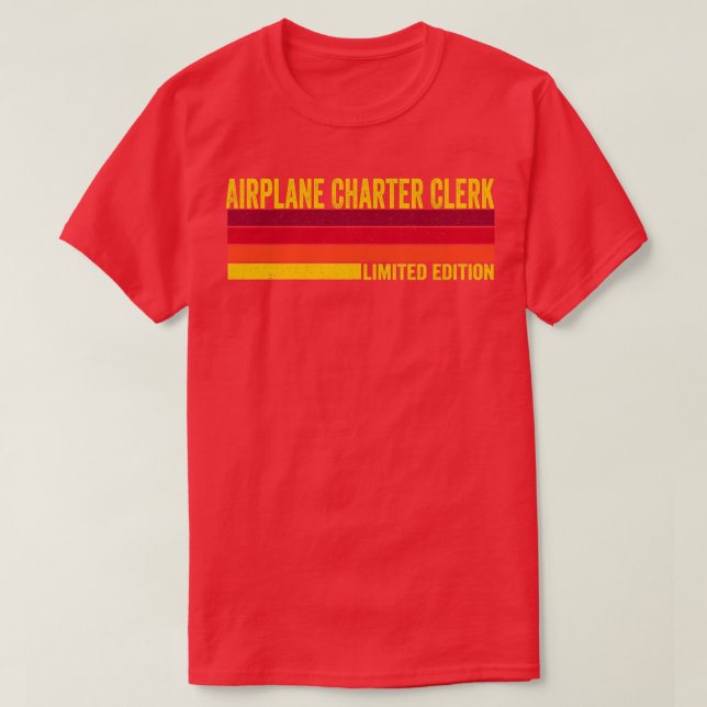 Aeroplane Charter Clerk T-Shirt (Design Front)